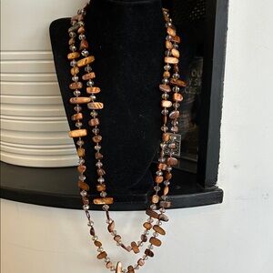Elegant Brown Beaded Necklace